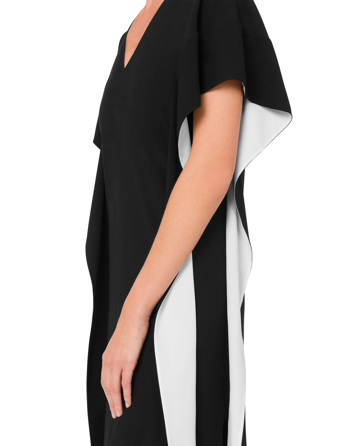 Long dress in enver satin - Black