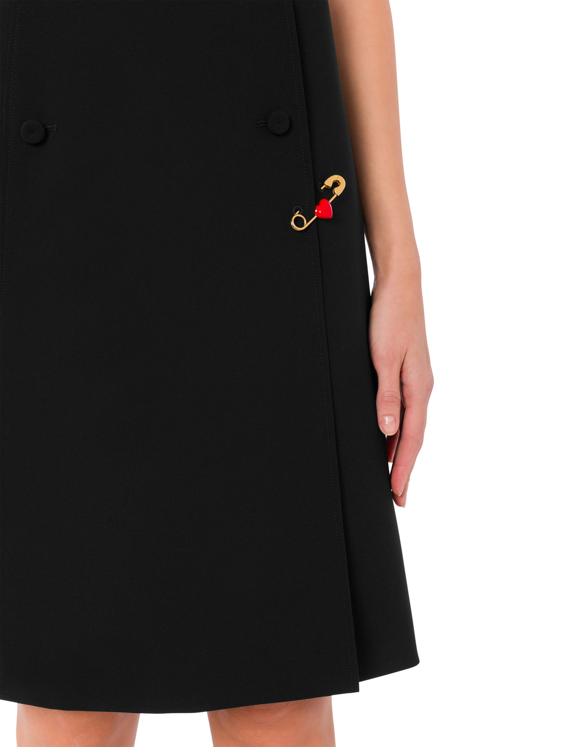Robe midi en crêpe stretch - Black