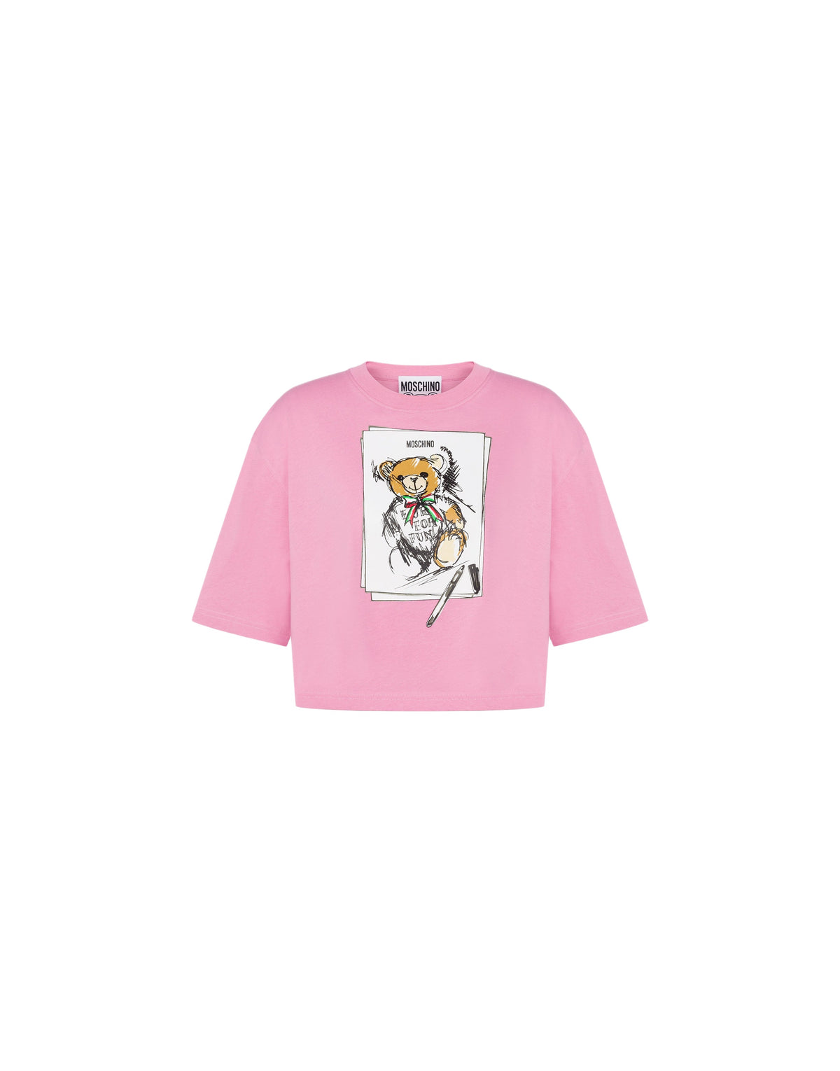 T-shirt court en coton - Pink