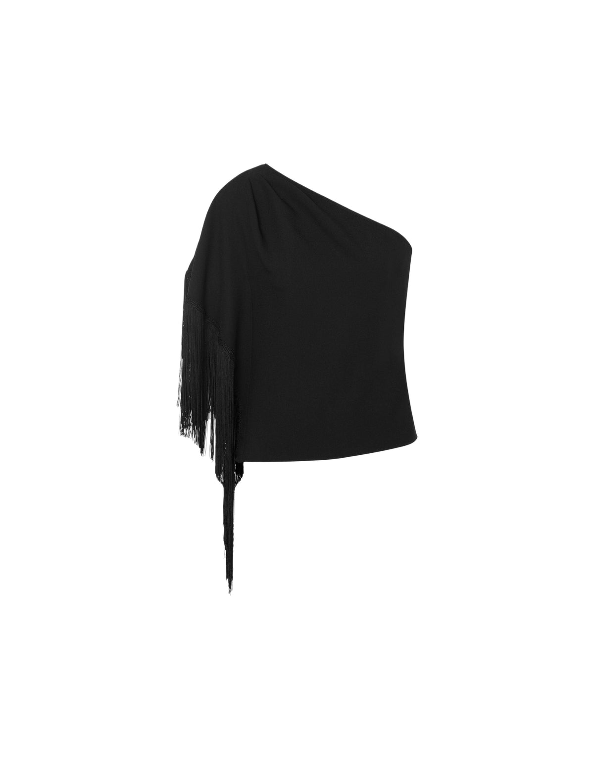 Top à une épaule en satin - Black