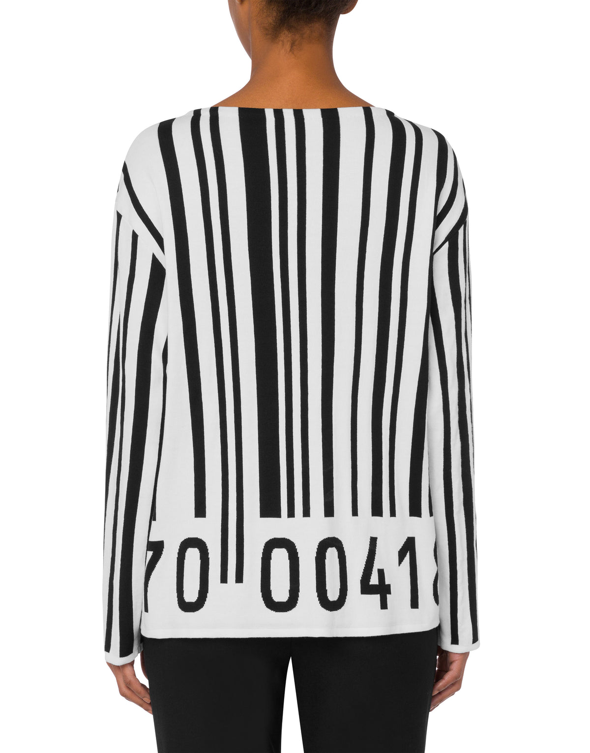 Cotton barcode jumper - Black