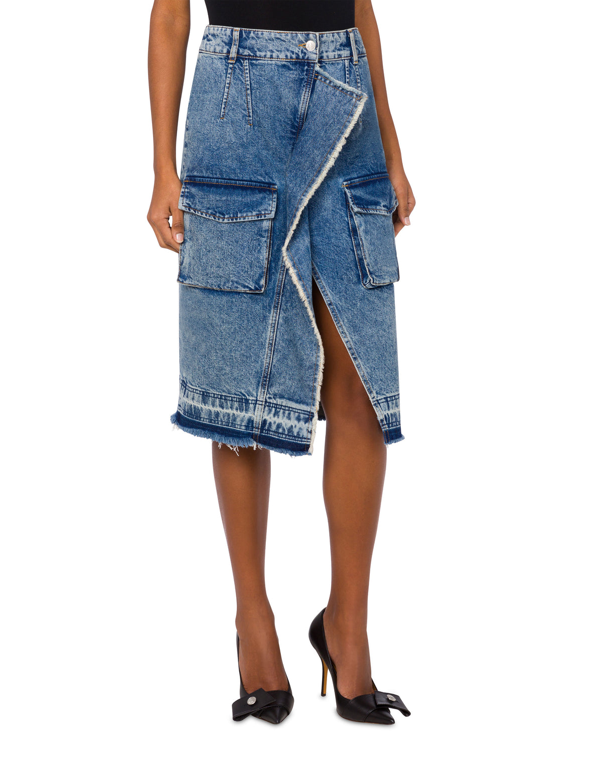 Jupe midi en denim - Blue