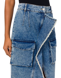 Jupe midi en denim - Blue