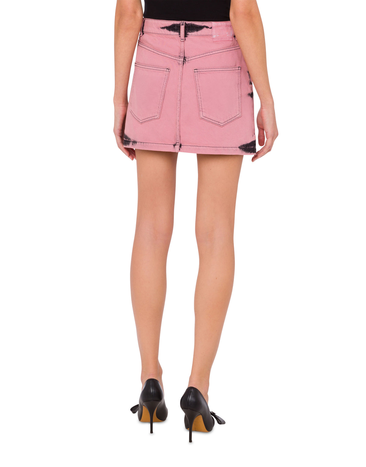 Maldyed denim miniskirt - Pink
