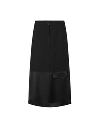 Jupe midi à fente - Black