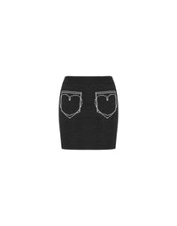 Mini jupe en laine - Grey