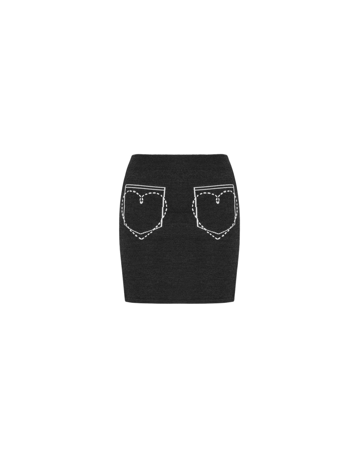 Mini jupe en laine - Grey