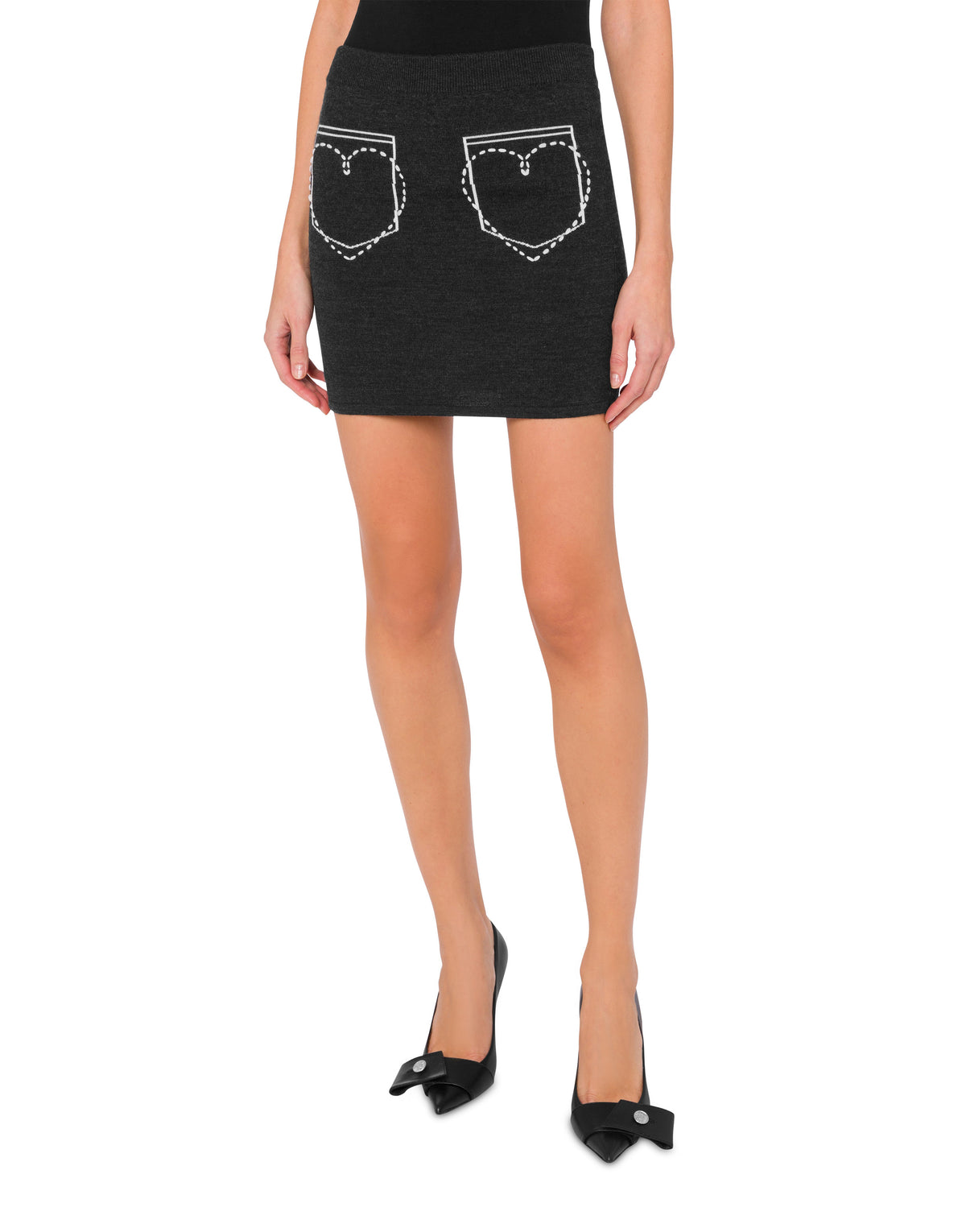 Mini jupe en laine - Grey
