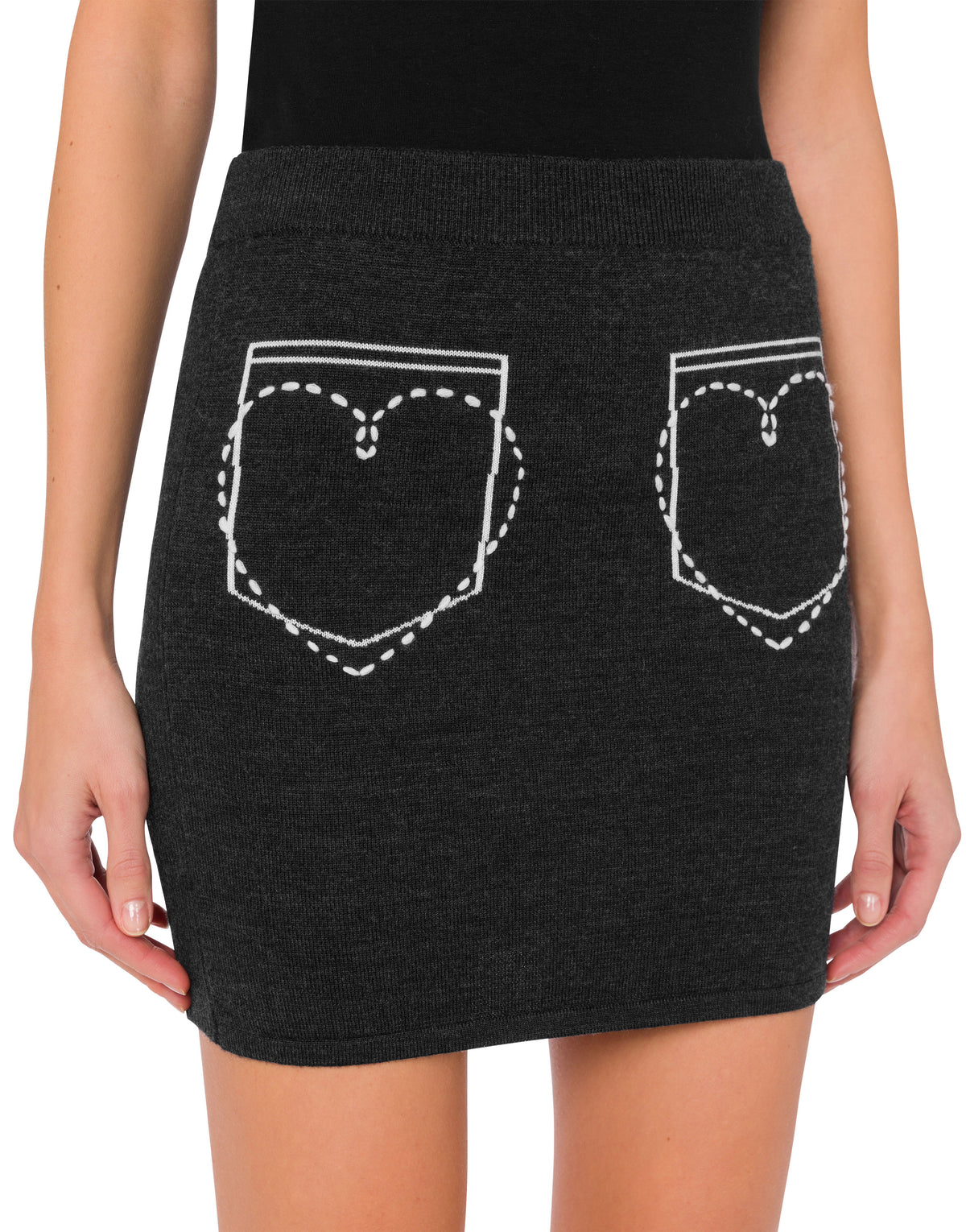 Mini jupe en laine - Grey