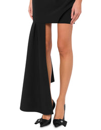 Robe courte asymétrique et drapé - Black