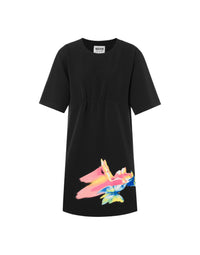 Robe courte en cady - Black