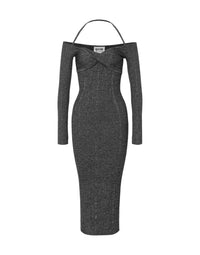 Robe midi à découpe - Grey