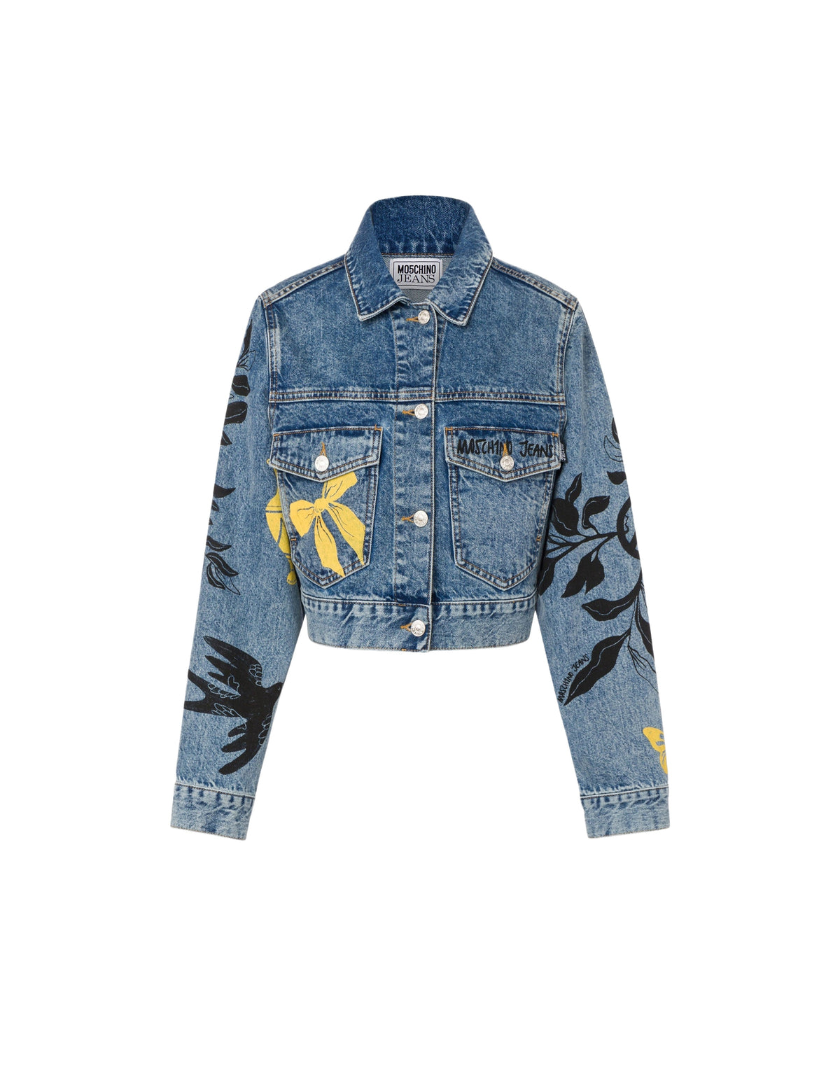 Veste imprimé Symbols en denim - Blue