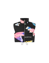 Allover Butterflies Padded Vest
 - Black