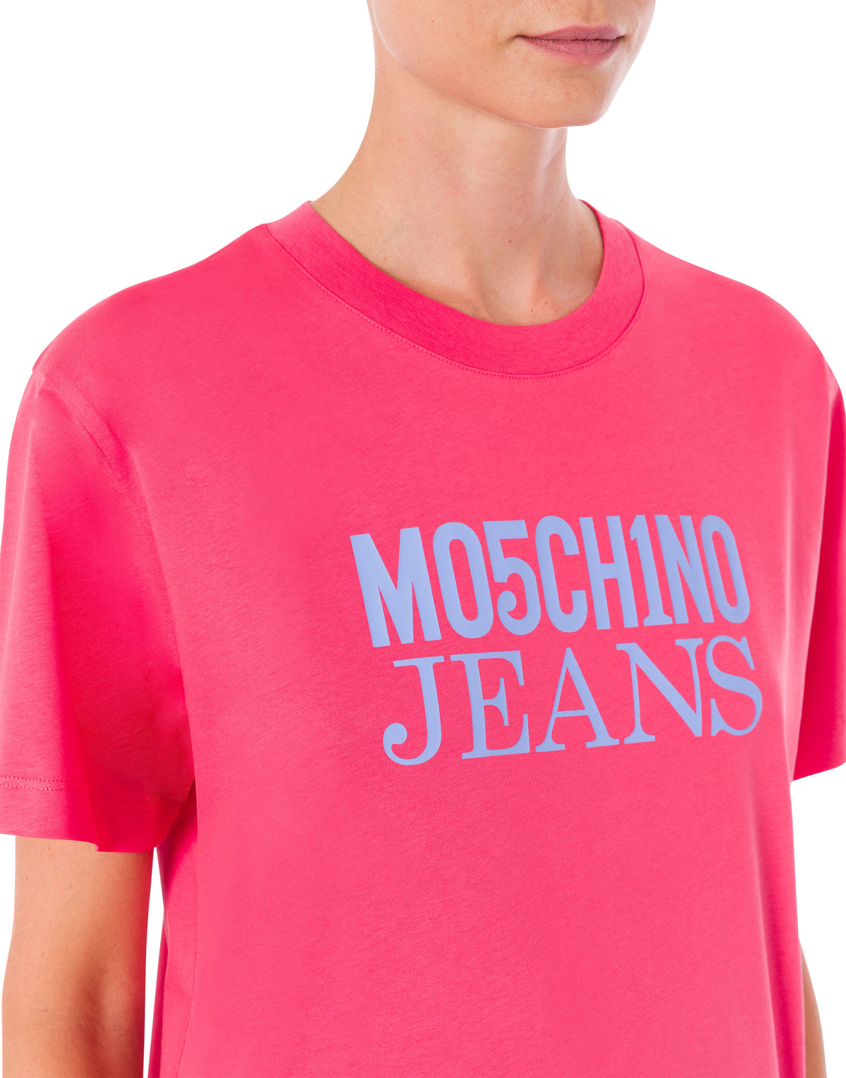T-shirt à imprimé logo Moschino Jeans en coton - Pink