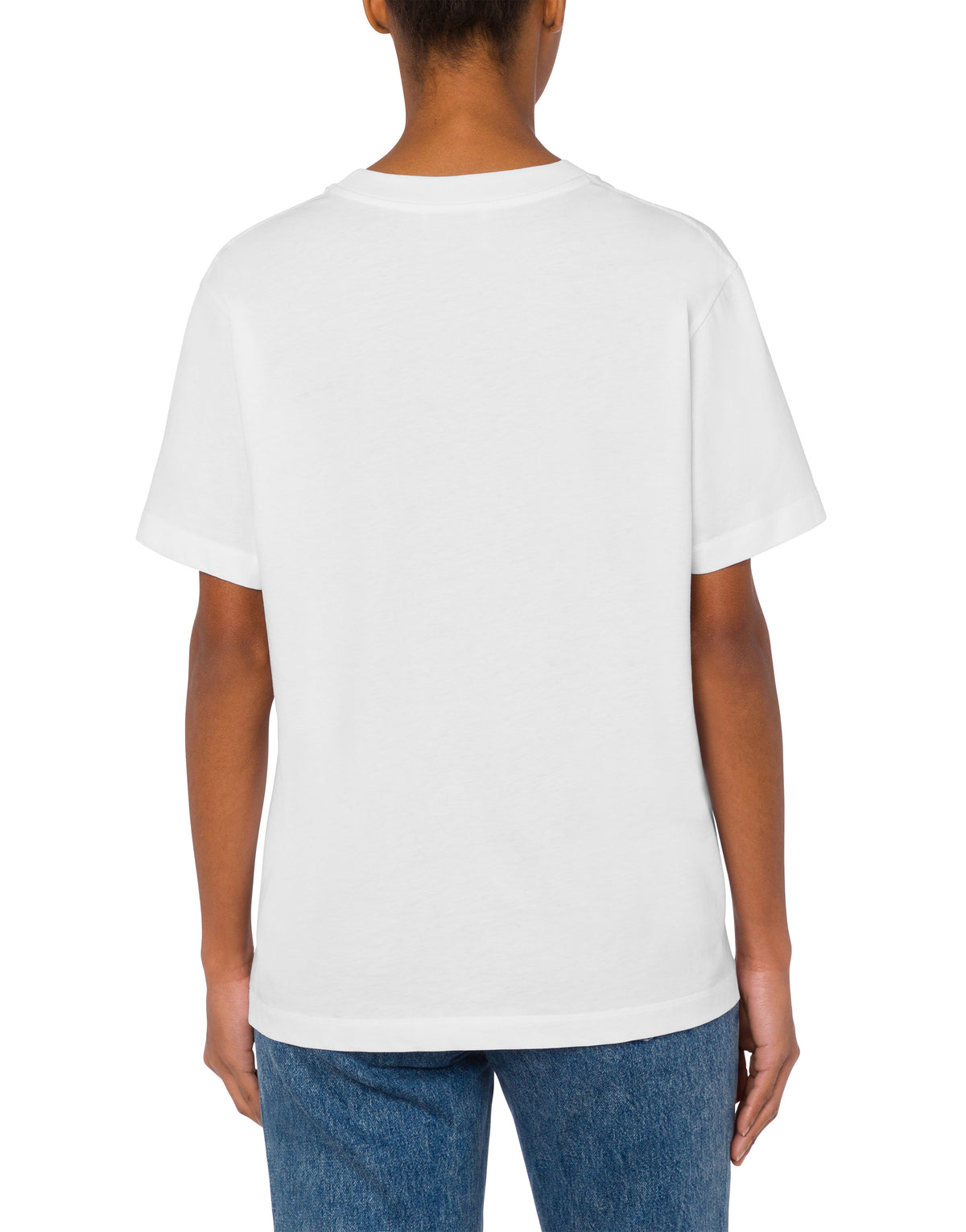 T-shirt à imprimé paix et amour en coton - White