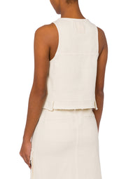 Crop top en coton - White