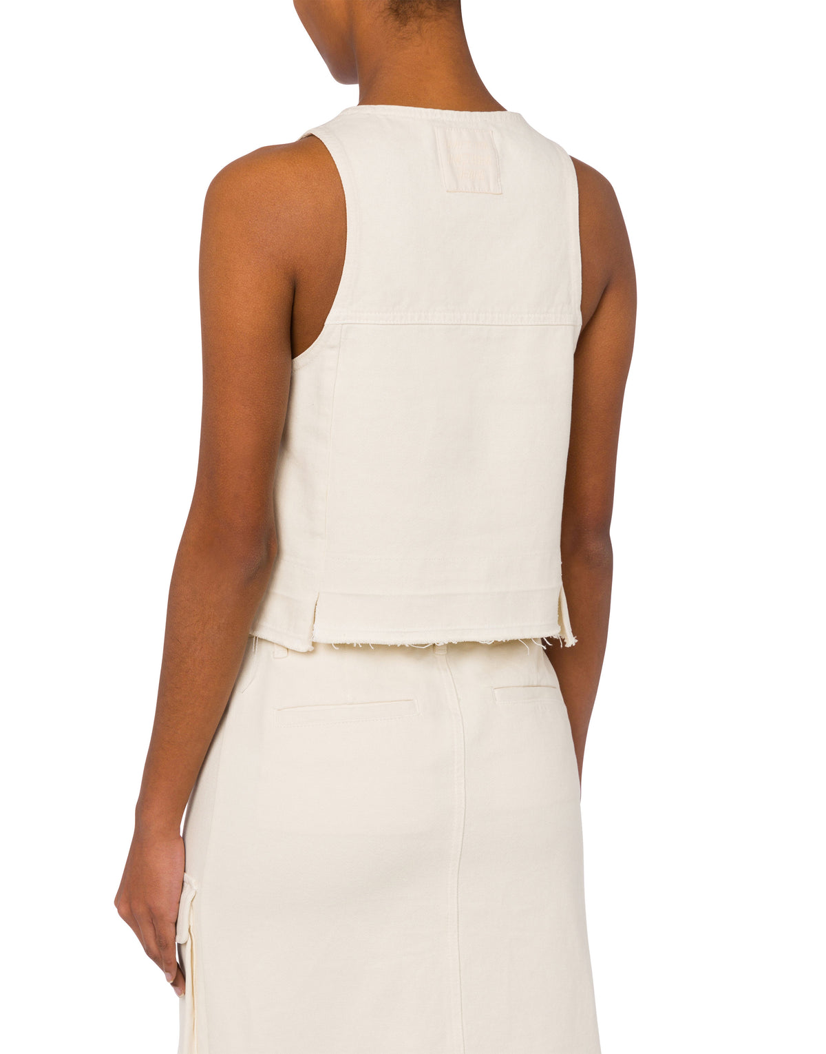 Crop top en coton - White