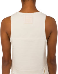 Crop top en coton - White