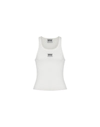 Ribbed tank top - White