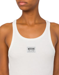 Ribbed tank top - White
