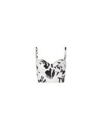 Crop top Allover Symbols - White