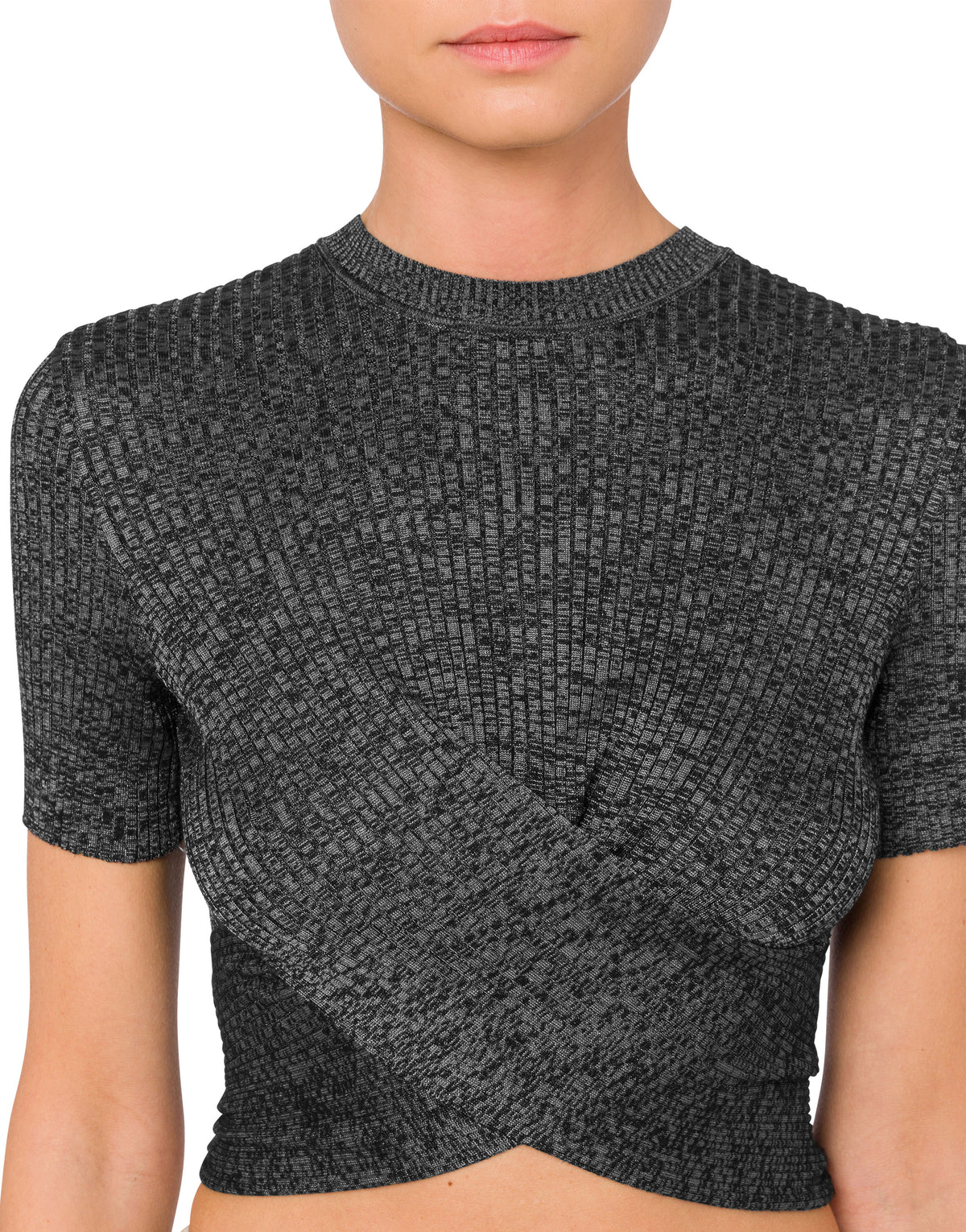 Crop top à découpe arrière - Black