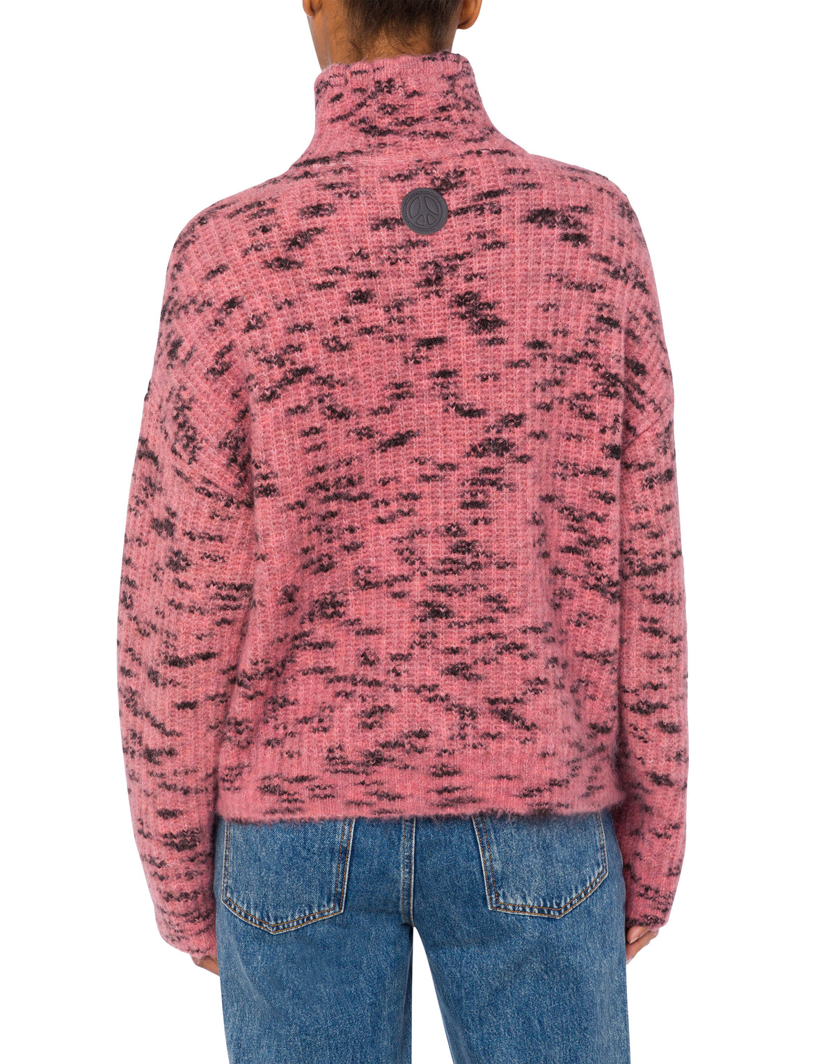 Pull à col roulé boutonné - Pink