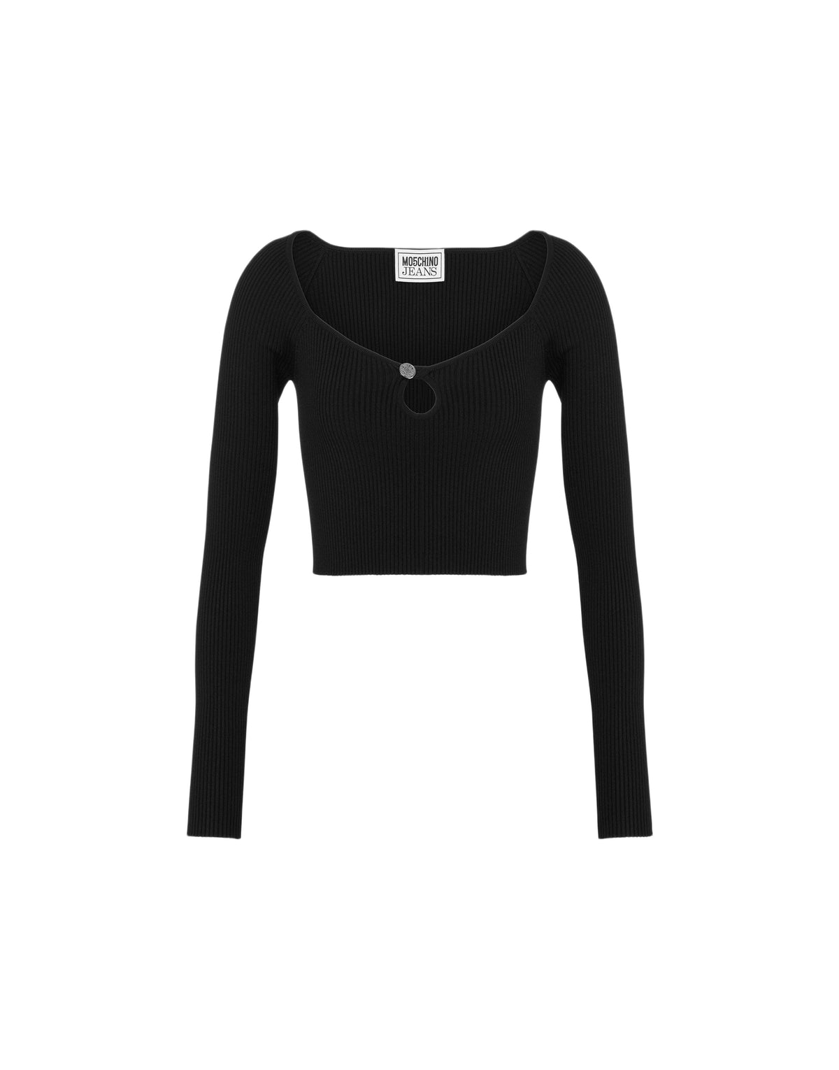 Crop top en maille - Black