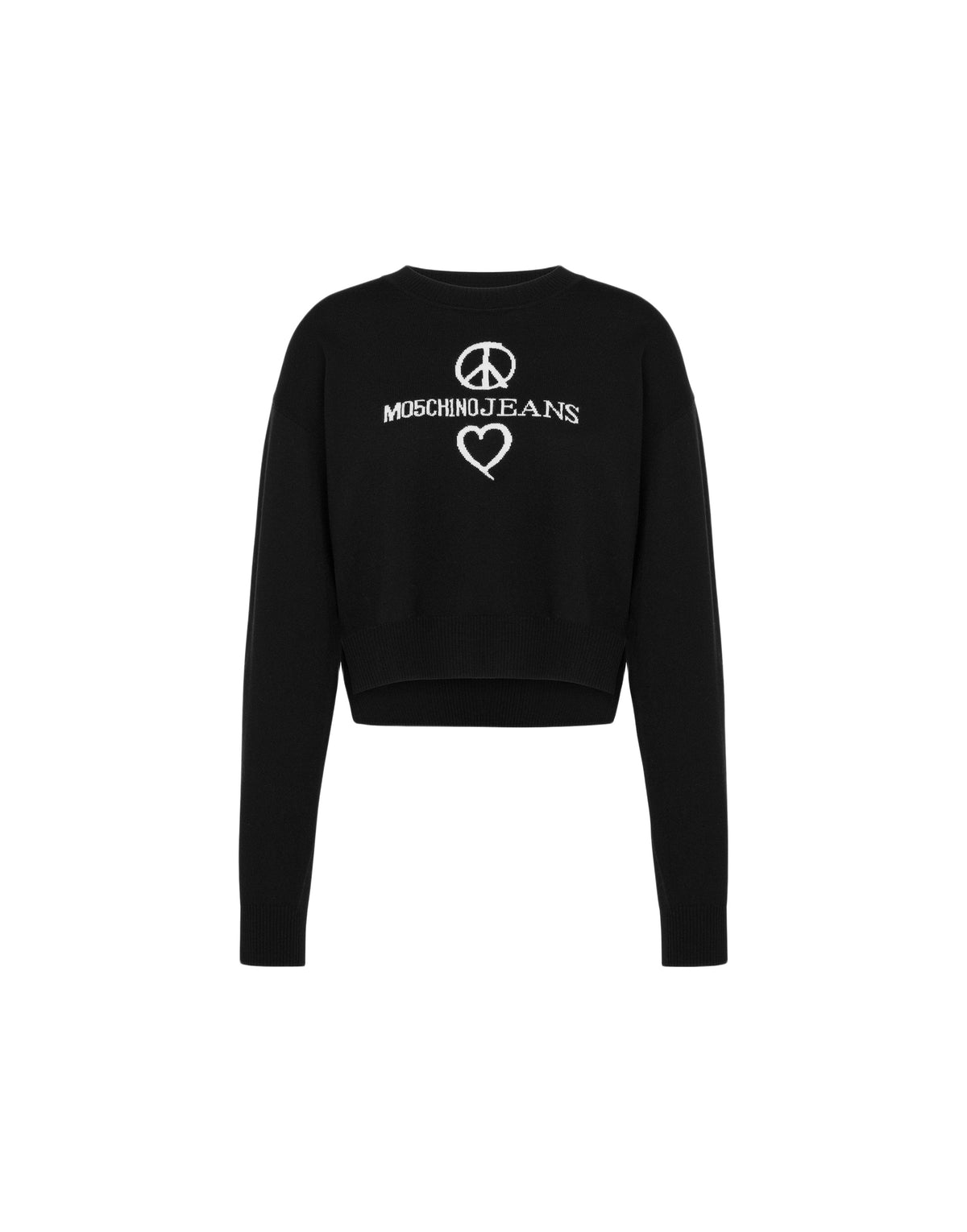 Pull court en laine - Black