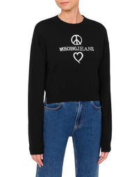 Pull court en laine - Black