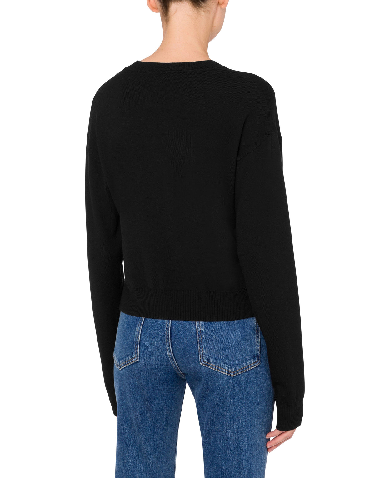 Pull court en laine - Black