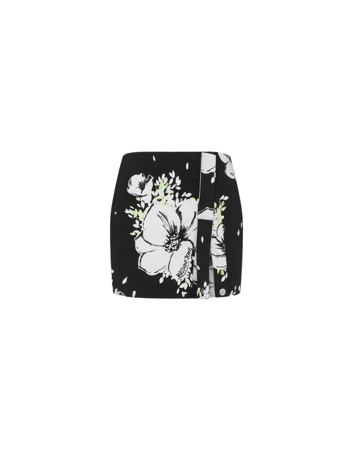 Jupe imperméable à patchwork en losange en coton - Black