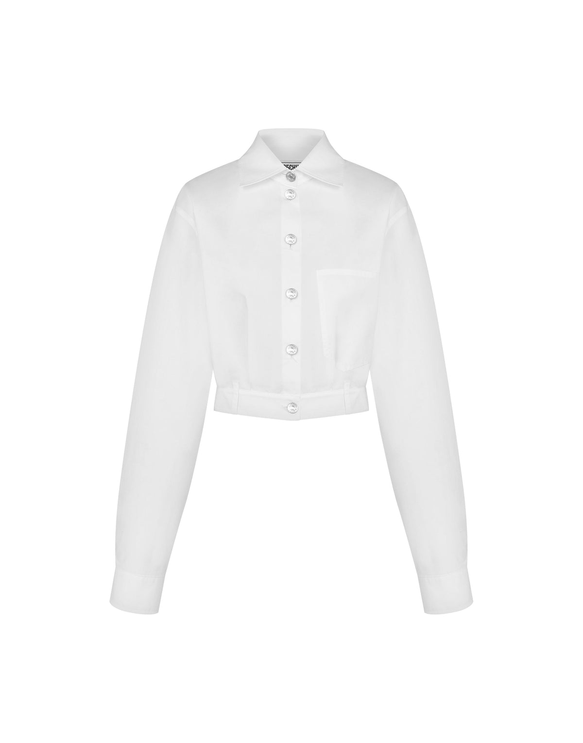 Cropped cotton shirt - White