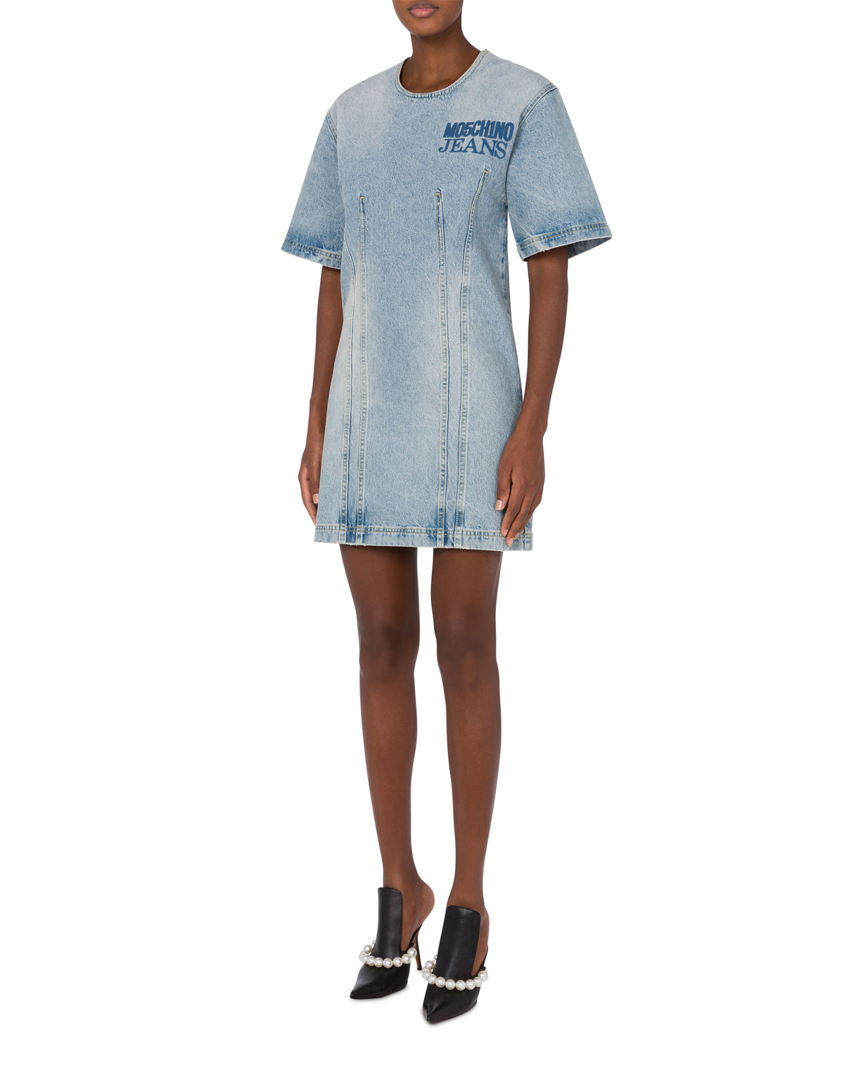 Smart Codes short denim dress - Blue