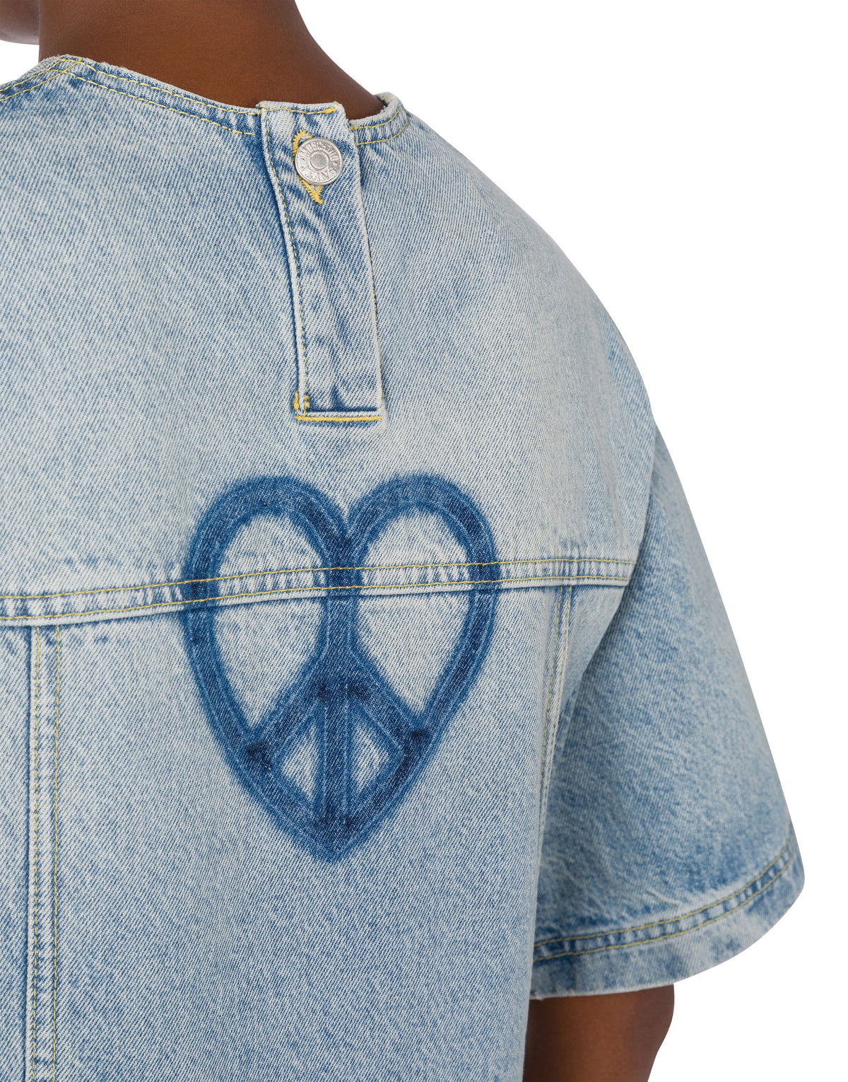Smart Codes short denim dress - Blue