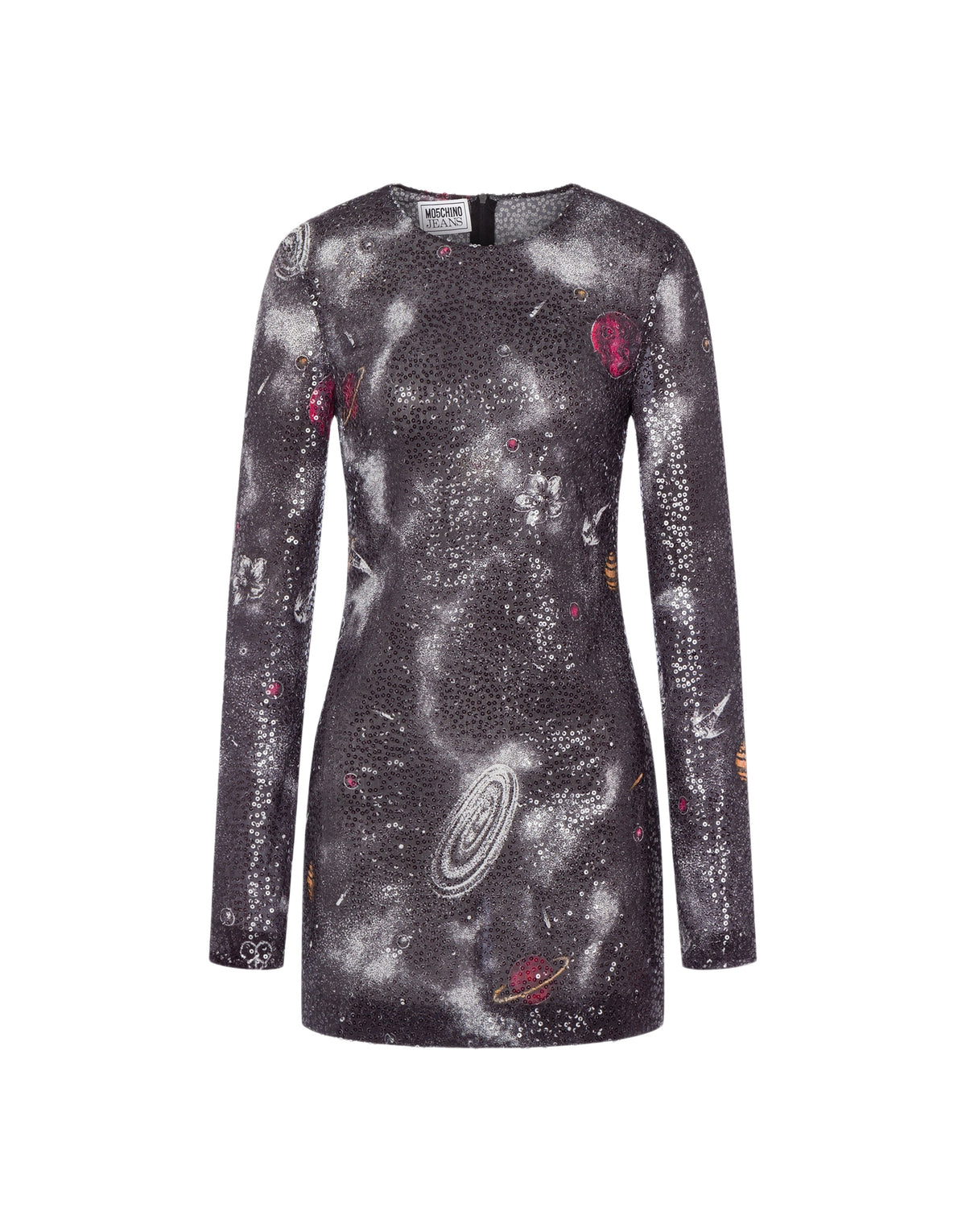 Robe courte à imprimé espace - Grey