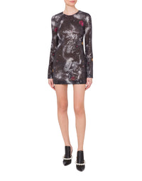 Robe courte à imprimé espace - Grey