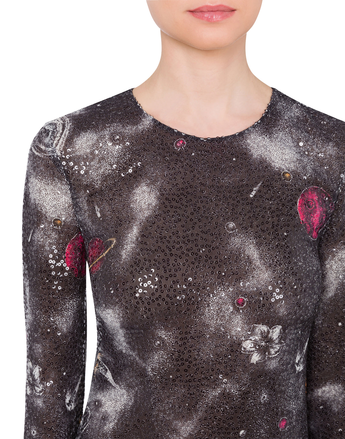 Robe courte à imprimé espace - Grey