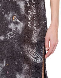 Robe midi à imprimé espace - Grey