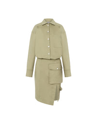 Robe en coton stretch - Green