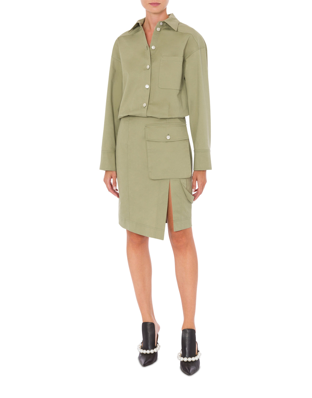Robe en coton stretch - Green