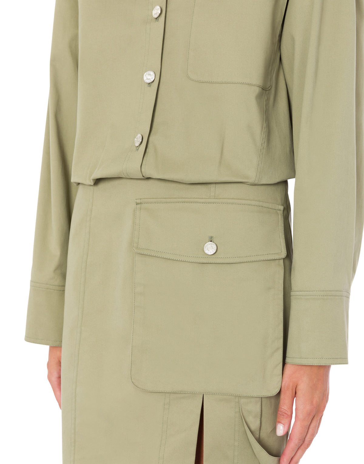 Robe en coton stretch - Green
