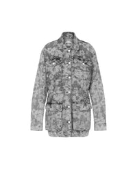 Veste à découpe en denim - Grey