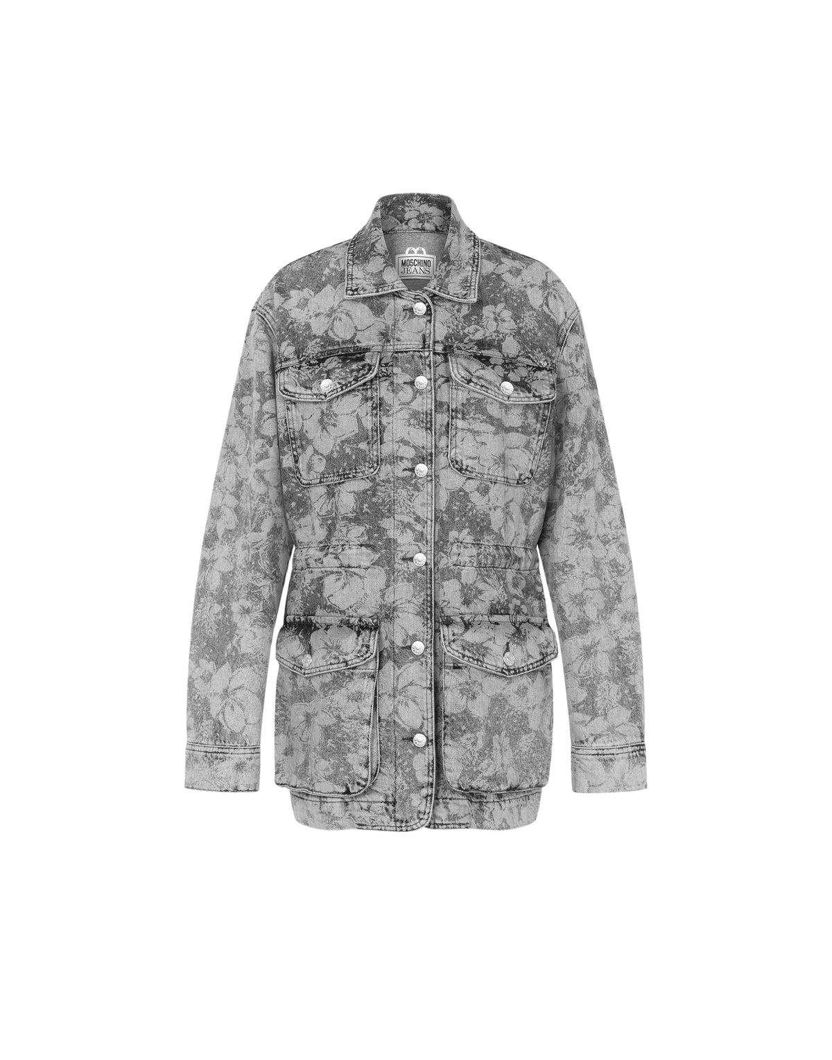 Veste à découpe en denim - Grey