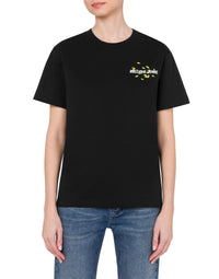 T-shirt à logo imprimé en coton - Black