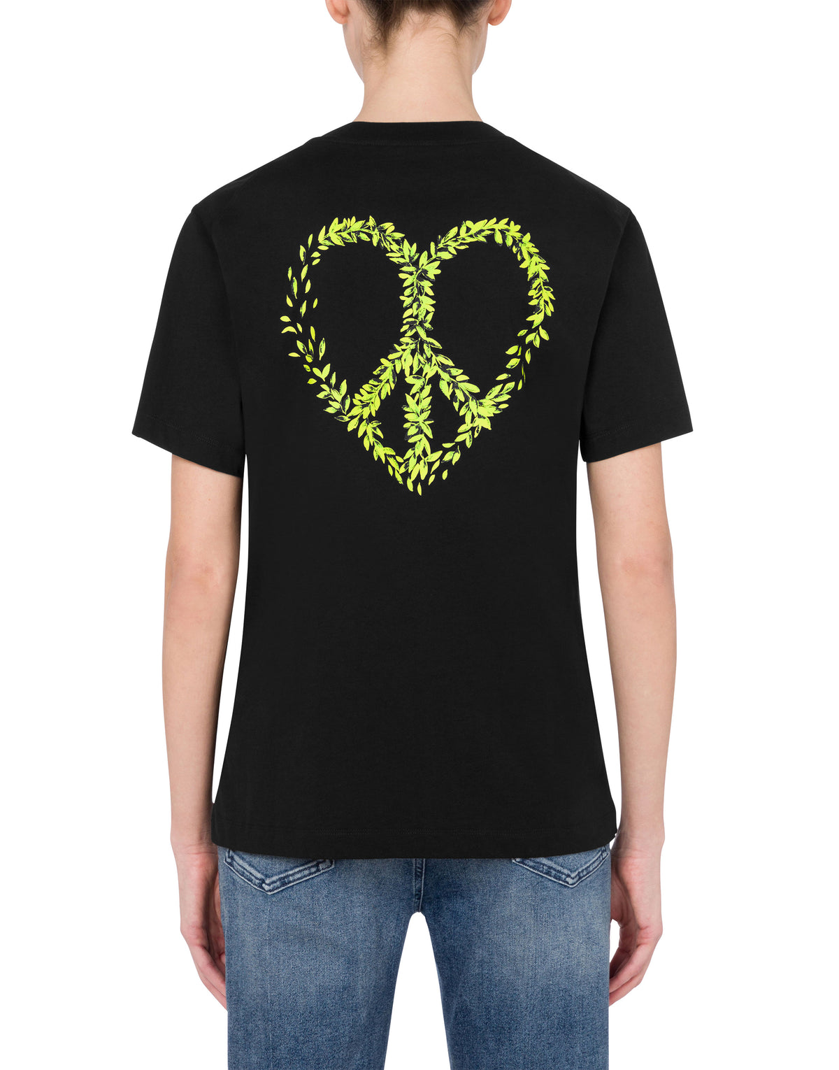 T-shirt à logo imprimé en coton - Black