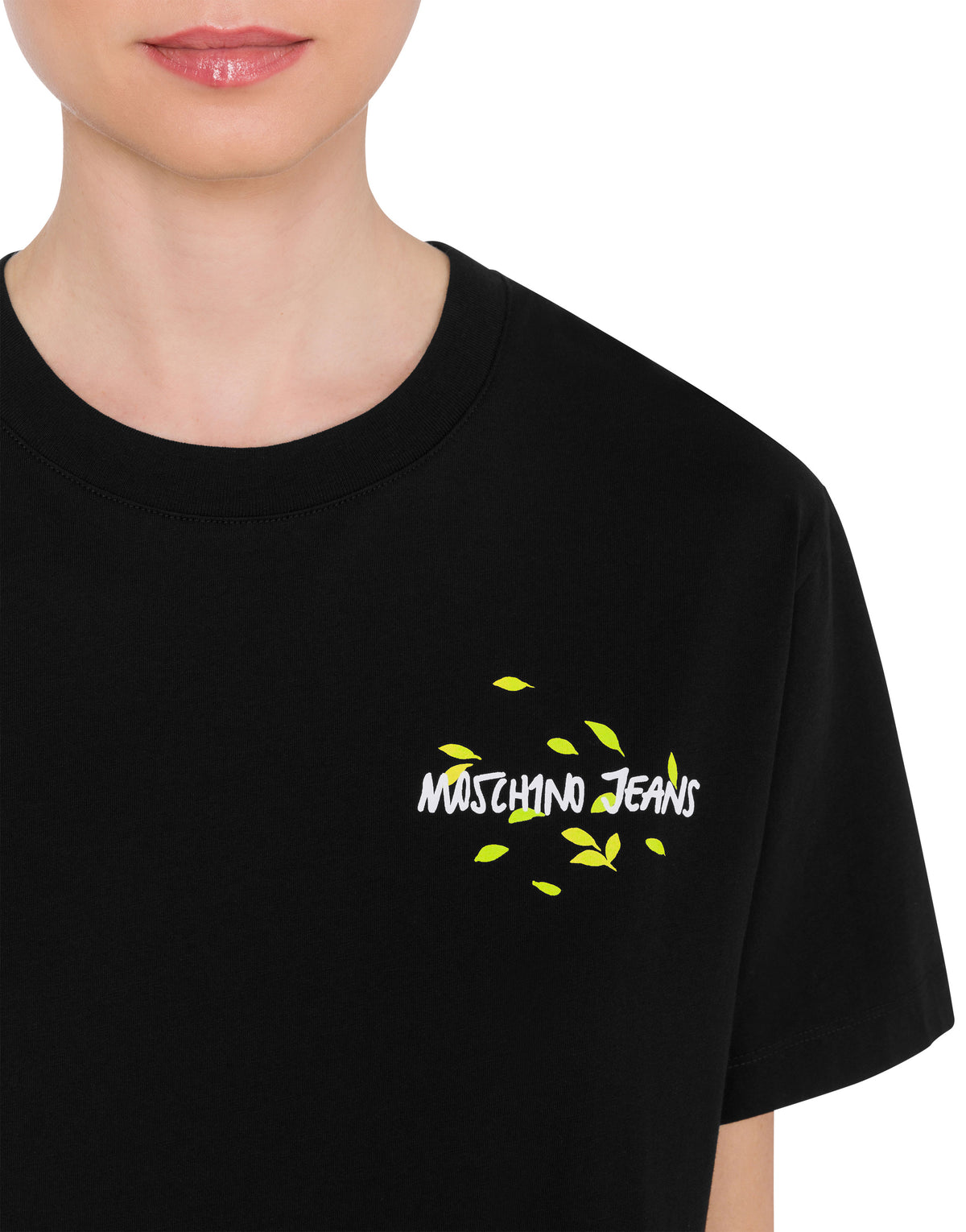 T-shirt à logo imprimé en coton - Black