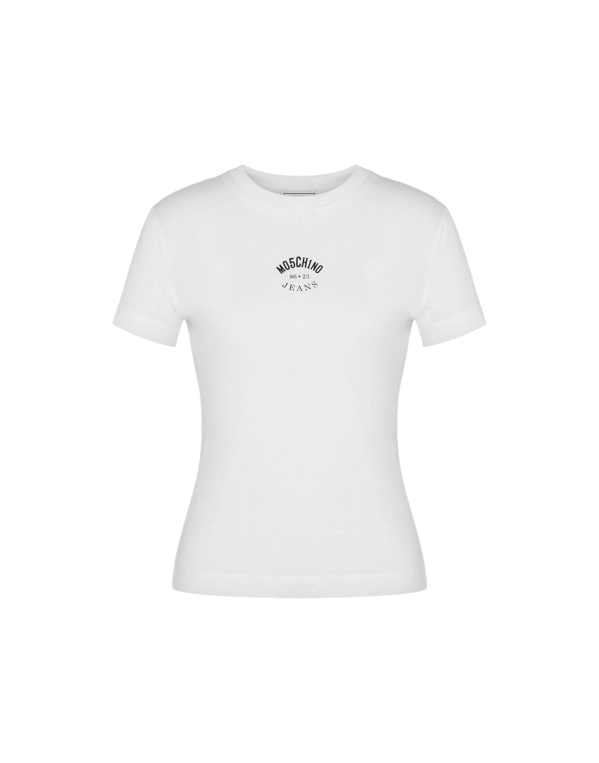 T-shirt à imprimé logo contrastant en coton - White