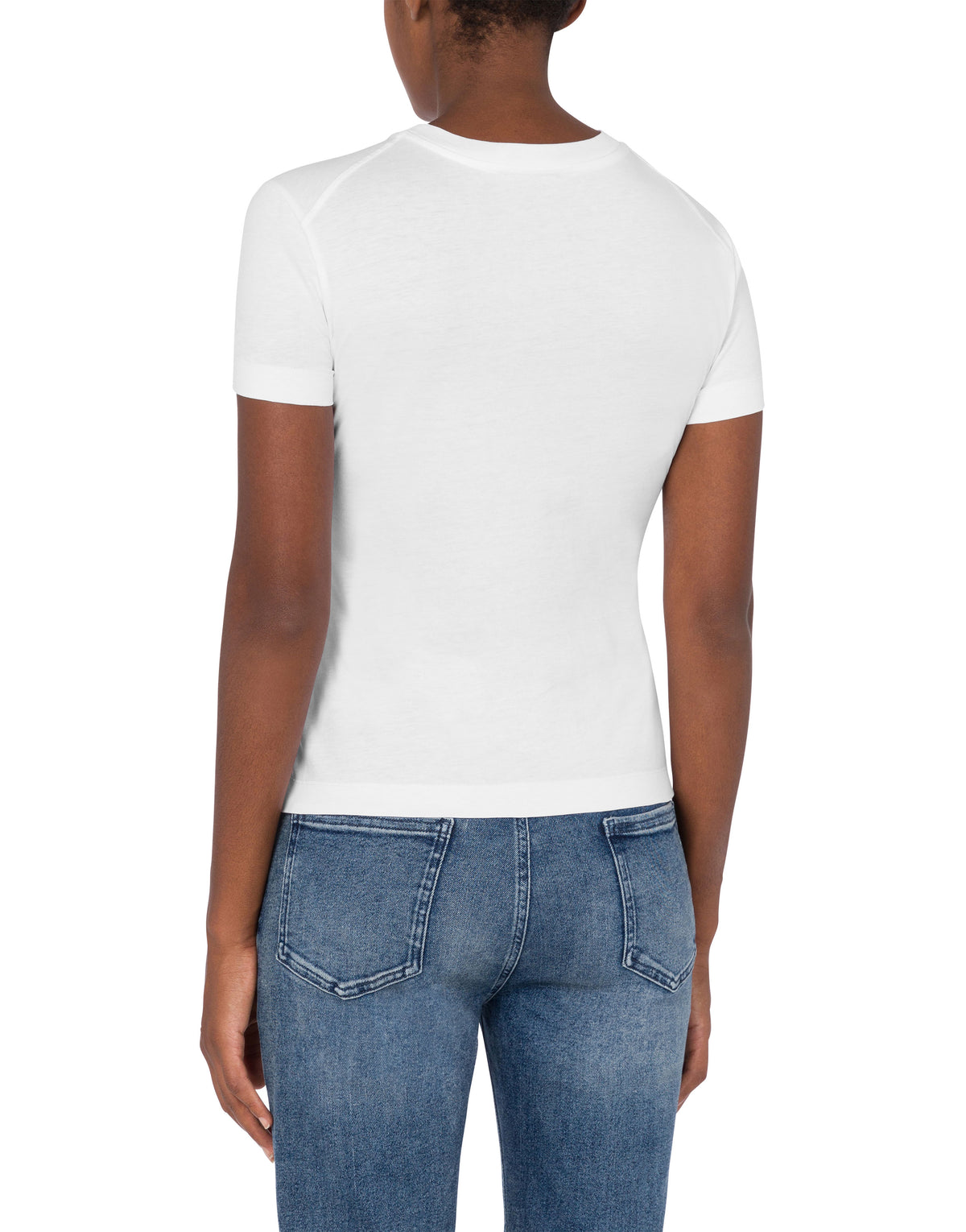 Jersey T-shirt with logo - White